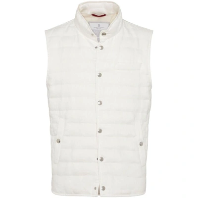 Shop Brunello Cucinelli Outwear Waistcoats In White