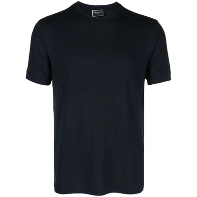 Shop Giorgio Armani T-shirts In Blue