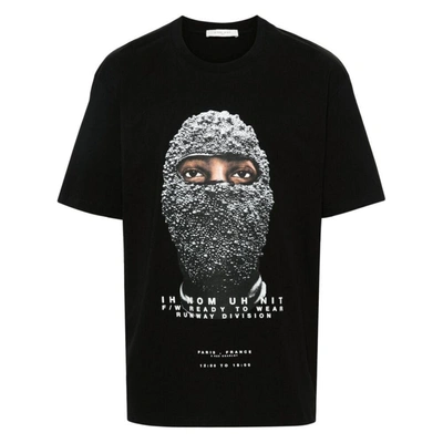 Ih Nom Uh Nit Graphic Mask Print Crewneck T-shirt In Black