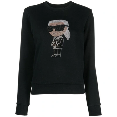 Shop Karl Lagerfeld Sweatshirts In Black