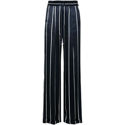 Shop Kiton Pants In Blue/white