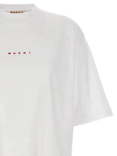 Shop Marni Logo Print T-shirt In White