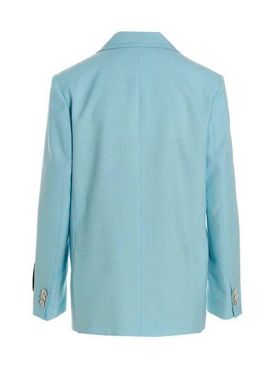 Shop Marni Single-breasted Blazer Jacket In Blue