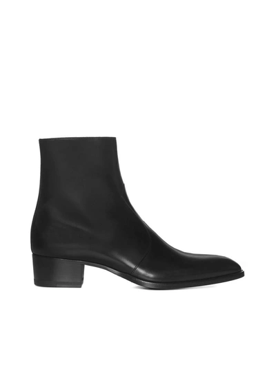 Shop Saint Laurent Boots In Black