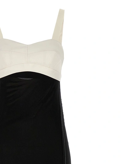 Shop Victoria Beckham Bra Detail Dress In White/black