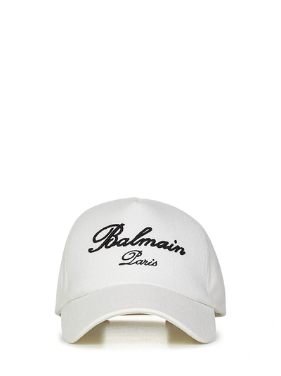 Shop Balmain Paris Hat In Bianco