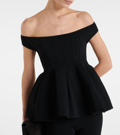 Shop Altuzarra Simone Off-shoulder Top In Black