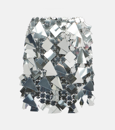 Shop Rabanne Sequined Miniskirt In Silver