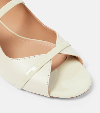 Shop Malone Souliers Norah Leather Sandals In White