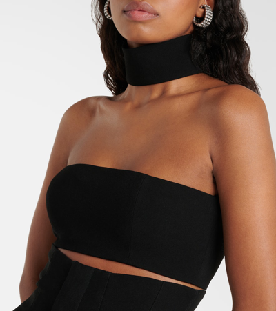 Monot Mônot Crêpe Bandeau Top In Black
