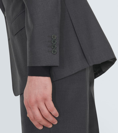 Shop Canali Wool Suit In Grey