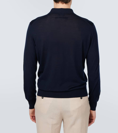 Zegna Wool Polo Shirt In Black