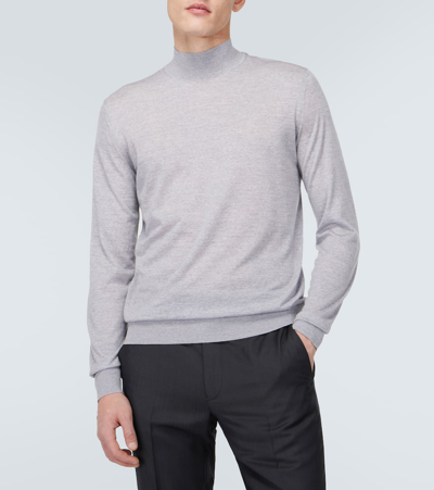 Zegna Turtleneck Sweater In Grey
