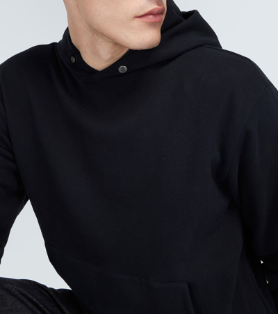 Shop Zegna Cotton And Cashmere Hoodie In Black