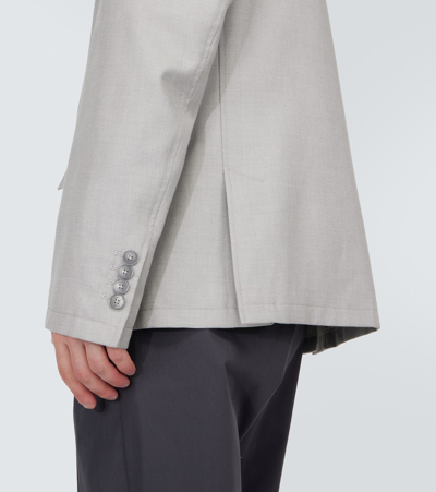 Shop Herno Cotton, Cashmere, And Silk Coat In Grey