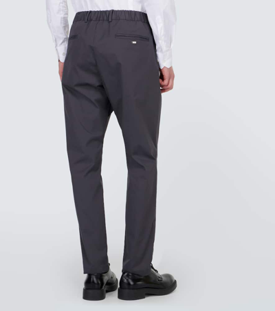 Shop Herno Cotton-blend Straight Pants In Grey