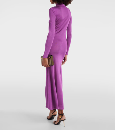 Shop Tom Ford Jersey Maxi Dress In Pink