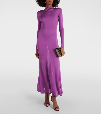 Shop Tom Ford Jersey Maxi Dress In Pink