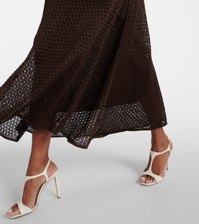 Tom Ford Lurex® Maxi Dress In Brown