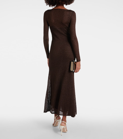 Shop Tom Ford Lurex® Maxi Dress In Brown