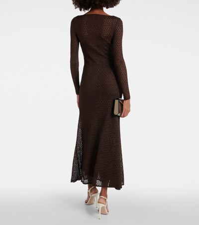 Tom Ford Lurex® Maxi Dress In Brown