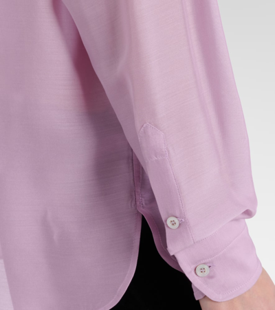 Shop Tom Ford Silk Batiste Shirt In Pink