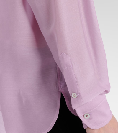 Tom Ford Fluid Semi-transparent Blouse In Pink