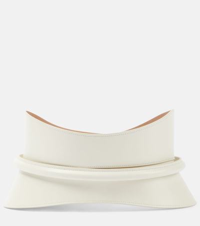 Shop Alaïa Neo Leather Belt In White
