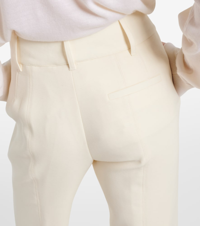 Shop Gabriela Hearst Rhein High-rise Wool Flared Pants In White