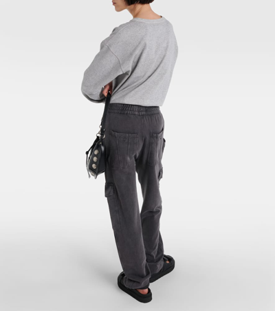 Shop Marant Etoile Peorana Cotton Cargo Pants In Grey