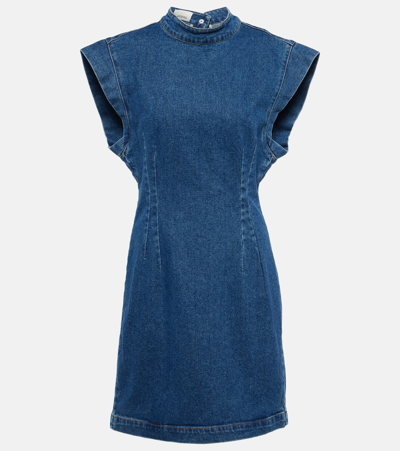 Shop Isabel Marant Nina Denim Minidress In Blue