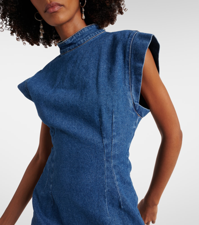 Shop Isabel Marant Nina Denim Minidress In Blue