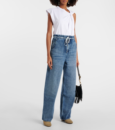 Isabel Marant Jordy High-rise Wide-leg Jeans In Blue