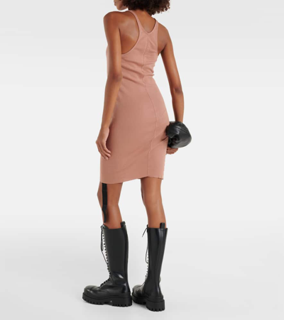 Rick Owens Cotton Minidress In Pink