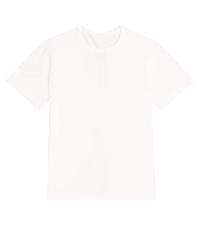 Shop Rick Owens Level T Cotton Jersey T-shirt In White