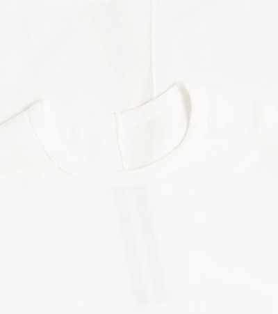 Shop Rick Owens Level T Cotton Jersey T-shirt In White