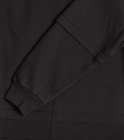 Rick Owens Hustler Cotton Jersey Hoodie In Black