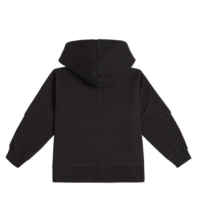 Rick Owens Hustler Cotton Jersey Hoodie In Black