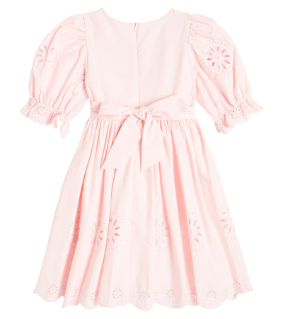 Patachou Broderie Anglaise Cotton Dress In Pink