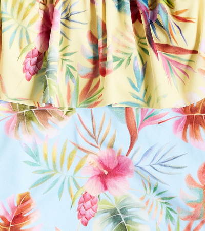 Patachou Floral Swimsuit In Blue