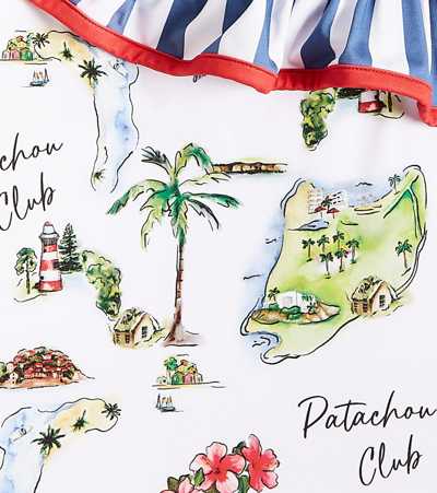 Shop Patachou Printed Swimsuit In Multicoloured