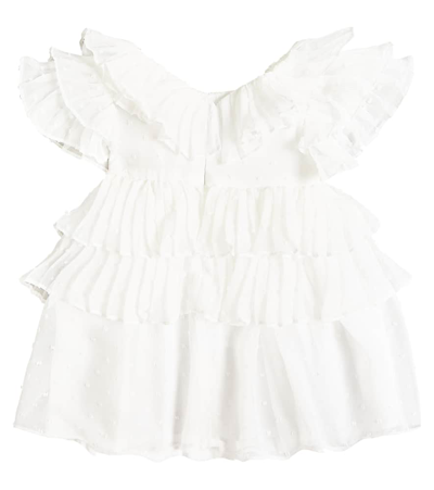 Patachou Baby Tiered Ruffled Tulle Dress In White