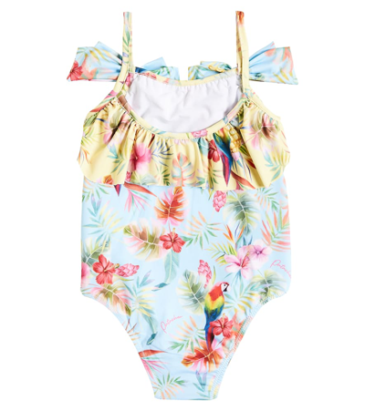 Patachou Floral Swimsuit In Blue