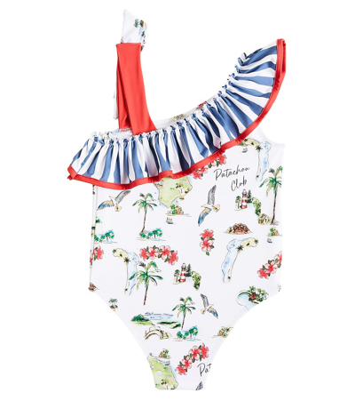 Shop Patachou Printed Swimsuit In Multicoloured