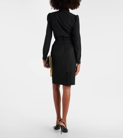 Shop Dolce & Gabbana High-rise Pencil Skirt In Black