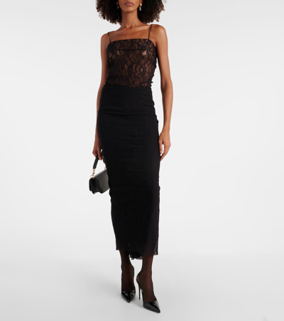 Dolce & Gabbana Lace Top In Black