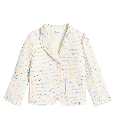 Shop Bonpoint Tomas Cotton-blend Tweed Jacket In Multicoloured