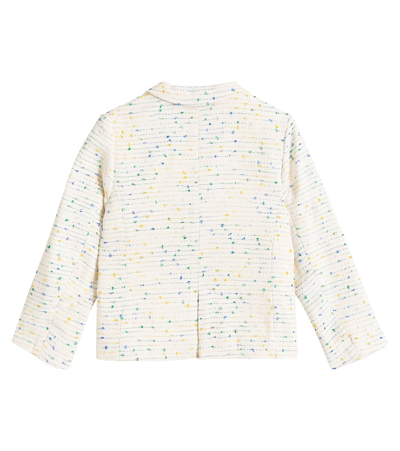 Shop Bonpoint Tomas Cotton-blend Tweed Jacket In Multicoloured