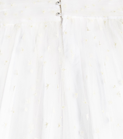 Bonpoint Fantasy Embroidered Tulle-trimmed Dress In White