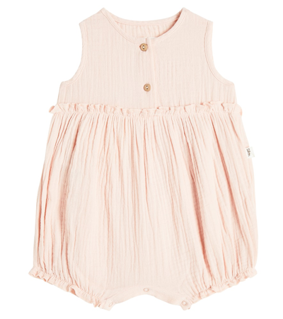 Shop Il Gufo Baby Cotton Playsuit In Pink